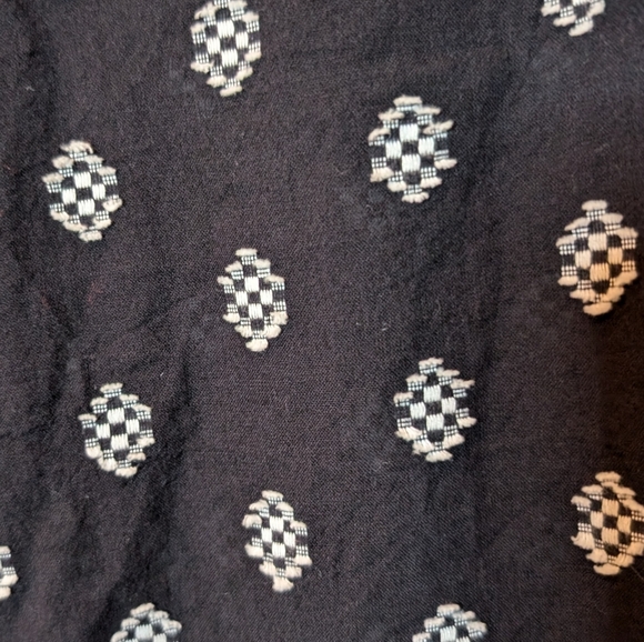 Pilcro Anthropologie Tavi Embroidered Textured Ruffle Collar Blouse Sz XS - Picture 8 of 15